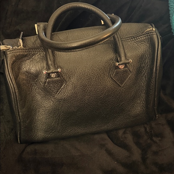 Brooks Brothers Black Pebbled Leather Satchel - Picture 2 of 12